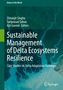 Titel: "Sustainable Management of Delta Ecosystems Resilience". Grüntöne mit Fluss-Delta-Illustration. Springer-Logo., Buch