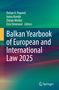 "Balkan Yearbook of European and International Law 2025" von Popović et al. auf grün-blauem Hintergrund. Logo unten rechts., Buch