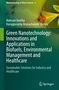 "Green Nanotechnology: Innovations and Applications" Buchcover, grüne abstrakte Formen, Springer Logo., Buch