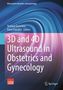 "3D and 4D Ultrasound in Obstetrics and Gynecology", Buchcover mit blauen und violetten Wirbeln., Buch
