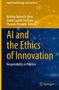 Text: "AI and the Ethics of Innovation" und "Responsibility in Practice". Blau-goldenes Design mit digitalem Globus und Springer-Logo., Buch