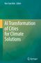 "AI Transformation of Cities for Climate Solutions" in Weiß auf grünem Hintergrund. Springer-Logo unten rechts., Buch