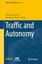 **Traffic and Autonomy**: Buchcover in Blau und Gelb. Autoren: Maria Teresa Chiri, Benedetto Piccoli. Logos unten., Buch