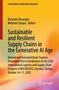 „Sustainable and Resilient Supply Chains“, Konferenzdetails unten. Bunte Farbverläufe, Springer-Logo., Buch