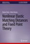 Text: "Nonlinear Elastic Matching Distances and Fixed Point Theory" von Hemen Dutta und Nisha Sharma.  
Ein wissenschaftliches Buchcover in Violetttönen mit einem Synthesis Verlag-Logo., Buch