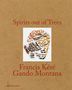 "Spirits out of Trees; Francis Kéré; Gando Montana." Ein abstrakte Zeichnung inmitten eines braunen Hintergrunds.