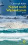 „Christoph Keller. Nennt mich Wellenkamm. Roman.“ Ozeanwellen mit eingearbeiteten Textseiten. Rotpunktverlag-Logo unten., Buch