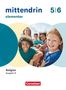 „mittendrin elementar 5|6 Religion Ausgabe N“ über lachenden Kindern vor blauem Himmel, Cornelsen-Logo unten.
