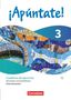 Großer Schriftzug "¡Apúntate! 3". Farbige Mosaik-Illustration, darunter "Cuaderno de ejercicios", "Cornelsen"-Logo., Buch