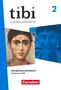 „tibi – Latein für dich”, „2”, „Vokabeltaschenbuch Lektionen 11–20.” Links antikes Porträt, rechts modernes Foto. Cornelsen-Logo., Buch