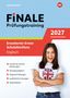 "FINALE Prüfungstraining 2027 Nordrhein-Westfalen. Erweiterter Erster Schulabschluss Englisch." Ein Mädchen zwinkert., 1 Buch und 1 Diverse