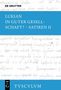 Text: „LUKIAN IN GUTER GESELLSCHAFT? – SATIREN II“. Verlagsname „DE GRUYTER“ oben. Altes griechisches Manuskript im Hintergrund., Buch