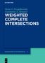 "DE GRUYTER", "Victor V. Przyjalkowski, Constantin A. Shramov", "WEIGHTED COMPLETE INTERSECTIONS", "EXPOSITIONS IN MATHEMATICS 79". Ein Buchcover mit blauem Hintergrund und türkisfarbenem Sockel., Buch