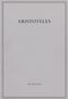 ARISTOTELES, DE GRUYTER. Schlichtes, einfarbiges Cover mit einem dekorativen Rahmen in der Mitte., Buch