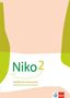 "Niko 2", Didaktischer Kommentar, Sprachbuch und Lesebuch. Unten rechts ist ein Klett-Logo. Farben: Beige, Grün, Weiß., Buch