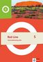 "Red Line 5 Grammatiktraining aktiv" steht auf einem Buchcover mit rotem Hintergrund und einem Landschaftsbild des Uluru., Buch