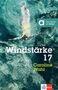 "Alles Digitale auf allango!" "Windstärke 17" von Caroline Wahl. Ein Mensch schwimmt in klarem, blauem Wasser. Klett-Logo unten.