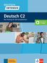 "DEUTSCH INTENSIV, Deutsch C2, Das Training für alle Kompetenzen". Oben drei lächelnde Menschen an Laptops, unten Logo., Buch