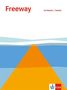 Text: "Freeway", "mit Medien | Technik", "Klett". Grafik mit stilisierter Straße und blauem Hintergrund., Buch