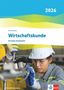 Oben: "2026". Titel: "Wirtschaftskunde Portfolio-Arbeitsheft" von Helmut Nuding. Unten rechts: Klett-Logo. Frau arbeitet an Maschine., Buch