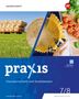 „praxis Hauswirtschaft und Sozialwesen“, „DIGITAL+ mit digitalen Medien“, „7/8 Realschule Plus“, „Rheinland-Pfalz“. Links Heuballen, rechts Spaghetti kochen., Buch
