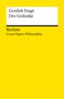 Gottlob Frege: Der Gedanke. [Great Papers Philosophie], Buch, Buch