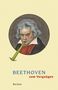 "BEETHOVEN zum Vergnügen; Reclam." Illustration von Beethoven mit Partytröte vor hellem Hintergrund.