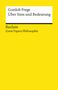 Gottlob Frege: Über Sinn und Bedeutung, Buch