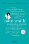 Wörter wie "patti smith", "chelsea hotel", "greenwich village"; Illustration eines Menschen, Reclam unten., Buch