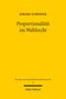 Text oben: "JEROME SCHRÖDER"
Großer Text: "Proportionalität im Wahlrecht"
Unten kleiner Text: "Beiträge zum Organisationsverfassungsrecht 19"
Verlag unten: "Mohr Siebeck"
Gelbes Cover., Buch