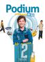 „Podium A1/A2“ und „Méthode de français“ stehen oben. Jugendliche posieren, umgeben von Alltagsgegenständen., 1 Buch und 1 Diverse