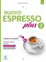 Titel: "NUOVO ESPRESSO plus 2". Subtitel: "Corso di Italiano". Bild einer Espressotasse auf einem Unterteller., 1 Buch und 1 Diverse