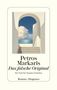 "Petros Markaris, Das falsche Original, Ein Fall für Kostas Charitos, Roman, Diogenes" Eine Illustration: Meerblick durch einen Torbogen., Buch