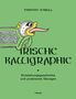 „TIMOTHY O’NEILL, IRISCHE KALLIGRAPHIE“ auf grünem Hintergrund. Illustration eines stilisierten Tieres mit langem Hals.