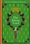 "Der kleine Lord" von Frances Hodgson Burnett. Illustration: Junge, Buch, Stechpalmen auf grünem Hintergrund mit Kerzen., Buch