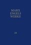 Text: "MARX ENGELS WERKE 24". Dunkelblauer Hintergrund., Buch