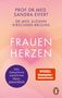 "FRAUEN HERZEN" von Prof. Dr. med. Sandra Eifert und Dr. med. Suzann Kirschner-Brouns. Lila Kreis: "Das Geheimnis weiblicher Herzgesundheit". Rotes Label: "SPIEGEL Bestseller-Autorinnen". Unten rechts ein Pinguin-Logo. Hintergrund in Rosa- und Orangetönen., Buch