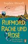 „Rufmord, Rache und Rosé“ von Sophie Hénaff. Illustration: Wein, Handschellen, klappe, Eiffelturm., Buch