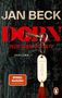 "JAN BECK DORNRUF DER TOTEN THRILLER. Schlüssel mit Anhänger 'Zimmer 203' in einem Schlüsselloch, rote Quaste.", Buch
