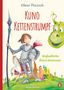 Titel: Kuno Kettenstrumpf. Untertitel: Unglaubliche Ritterabenteuer. Illustration: Ritter mit Drache und Pferd., Buch
