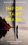 "IMPORTANT TRASH", "Islands dreckiges Geheimnis", "Thriller" von Halldór Armand über Person vor Bergen am Wasser., Buch