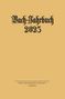 "Bach-Jahrbuch 2025", "Neue Bachgesellschaft Leipzig" auf einem schlichten, goldenen Hintergrund.