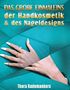 „Das große Einmaleins der Handkosmetik & des Nageldesigns“. Eine Hand mit weiß lackierten Nägeln auf türkisem Hintergrund., Buch