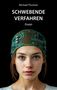 Titel: "SCHWEBENDE VERFAHREN". Darunter eine Frau mit einem platinenähnlichen Helm., Buch