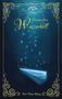 „Sternensplitter Wasserhell“ steht in elegantem Goldtext. Unter Wasser schwebt ein leuchtender Kristall, dekorative Ecken., Buch