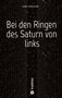Titel: "Bei den Ringen des Saturn von links" von Karl Sprenger. Dunkler Hintergrund, gitterartige Linien und Sternenpunkte., Buch
