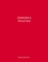 Roter Hintergrund; weiße Schrift: "ESSENZEN X, Michael Stoll". Unten: "Mergatverlag 2026".