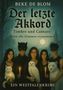 "Beke De Blom. Der letzte Akkord. Timbre und Cantare. Wenn alle Stimmen verstummen. Ein Westfalenkrimi." 

Fünf Personen, zwei mit Masken, halten Kerzen. Begleitet von Tieren vor einem düsteren Hintergrund., Buch