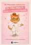 Dr. Mia Miau’s Guide to Women’s Health. Illustration einer Katze im Arztkittel mit Brille auf rosa Hintergrund., Buch