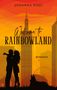 Text: "Welcome to Rainbowland", "Romance", "Johanna Pohl". Silhouette eines Paares und Hund vor orangefarbenem Stadthintergrund., Buch